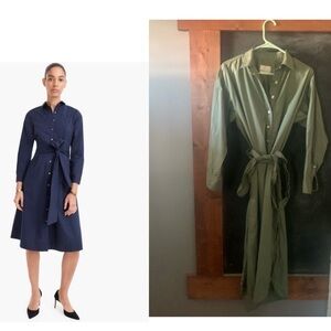 J Crew Shirt Dress Waist Tie size S euc